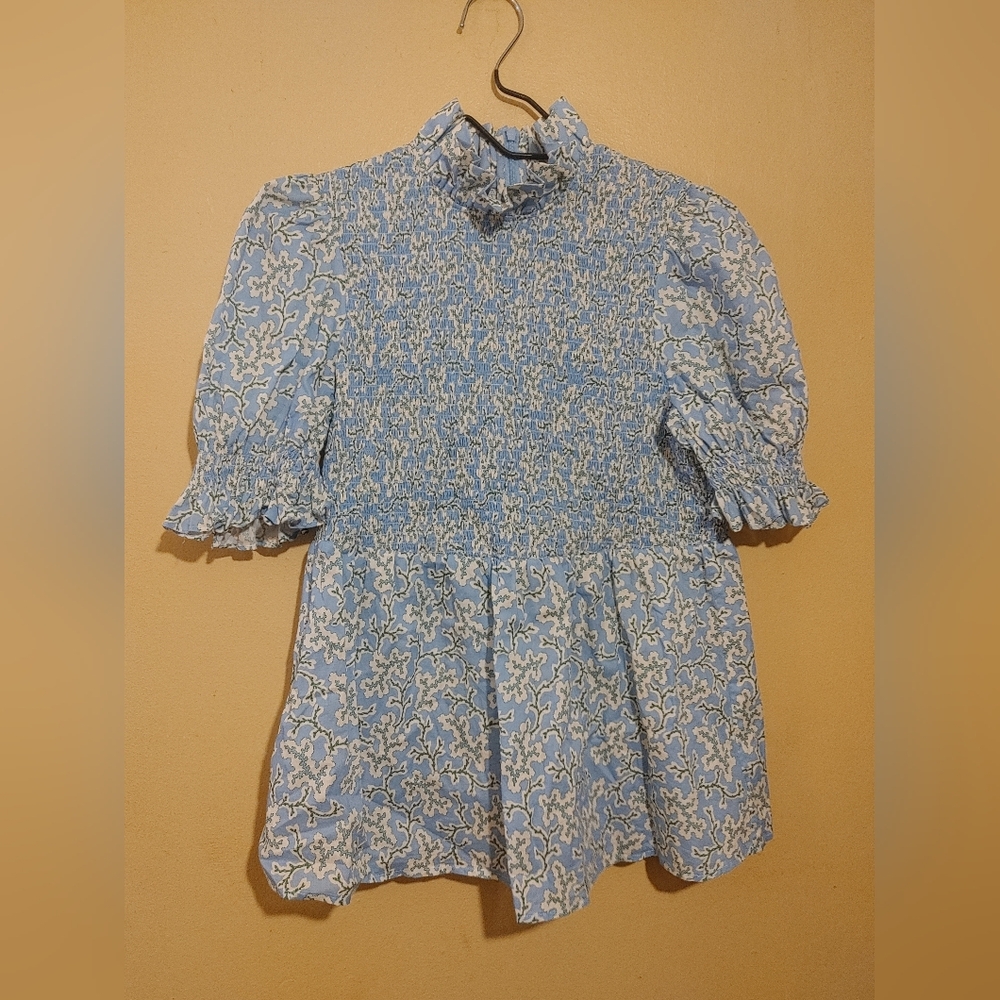 Tuckernuck Retro Reef Short Sleeve Rowen Blouse Size Large